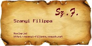 Szanyi Filippa névjegykártya